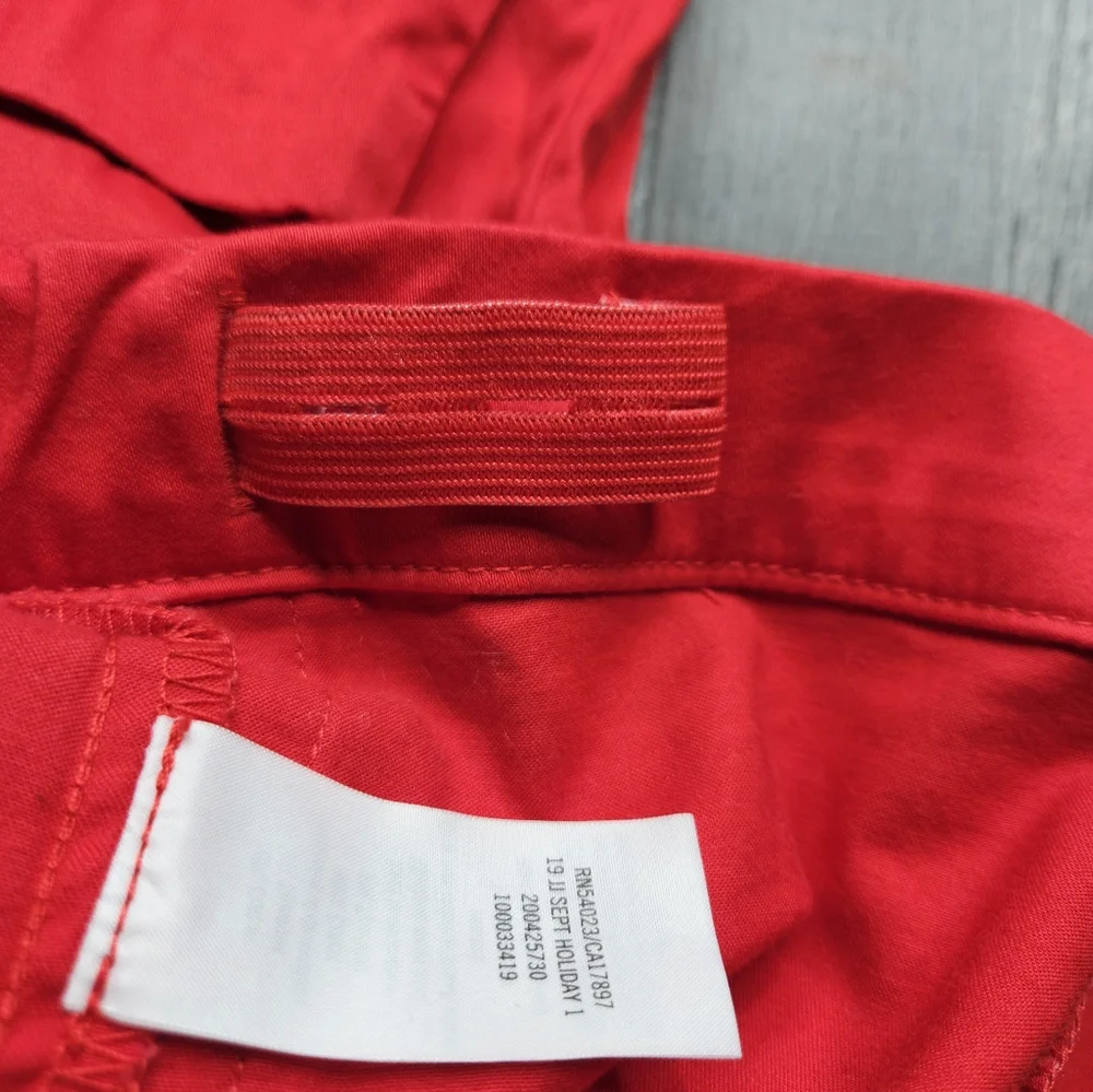 Janie And Jack Size 10 Red Trouser Pants Tuxedo Stripe Red Adjustable Waist